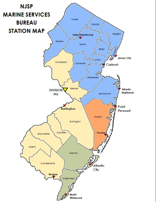 Marine Services Bureau Station Locations Map